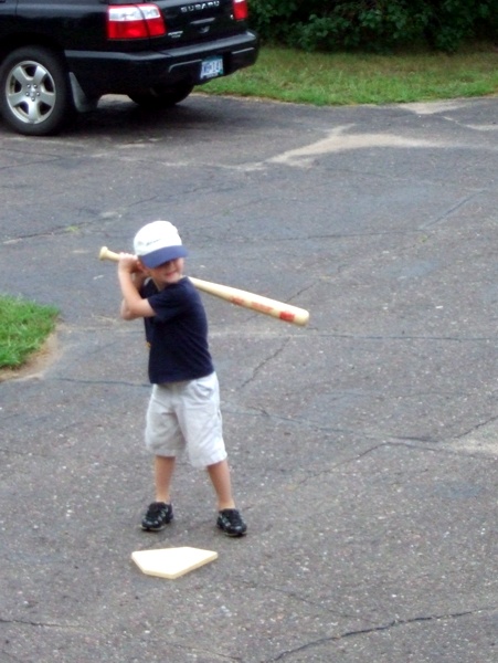 DSCF1530.JPG - Caleb will teach Nadja baseball