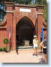 P7270538 * A new vault was built.  President Washington's sarcophagus can be seen just behind the gate * 451 x 600 * (184KB)